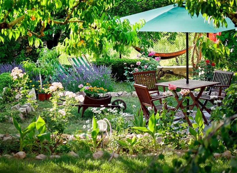 bright summer backyard landscaping ideas